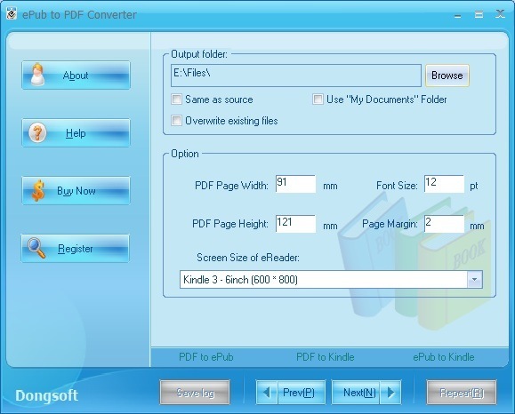folder of epub to pdf converter