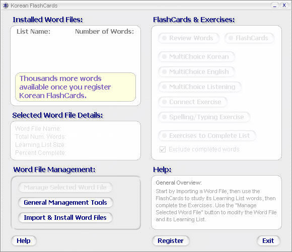 Declan's Korean FlashCards latest version Get best Windows software