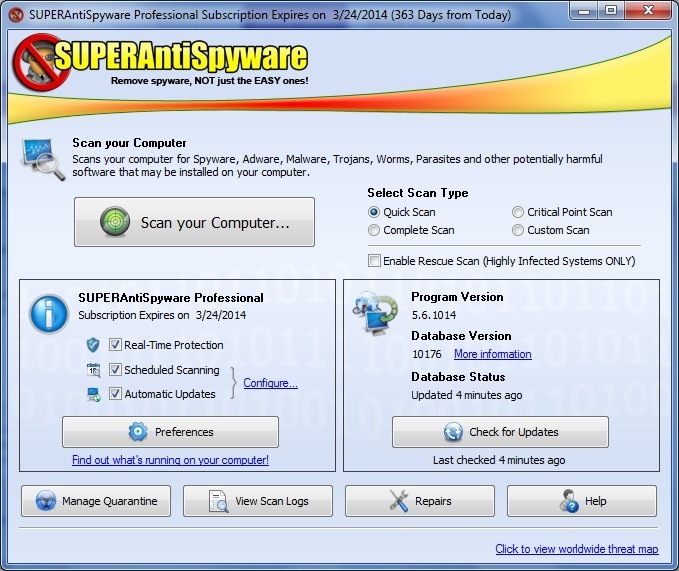 SuperAntiSpyware Professional X 10.0.1254 download the last version for ios