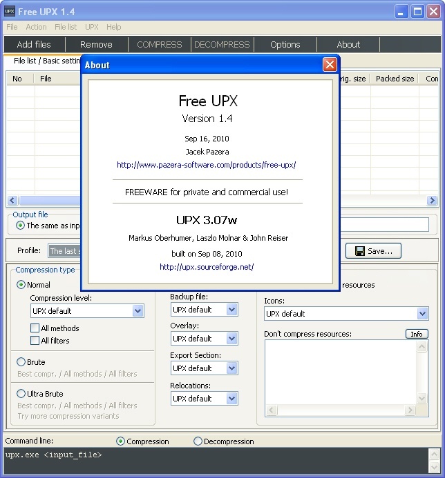 Free UPX download for free - SoftDeluxe