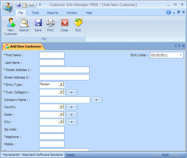 Customer Info Manager FREE - Screenshot #1
