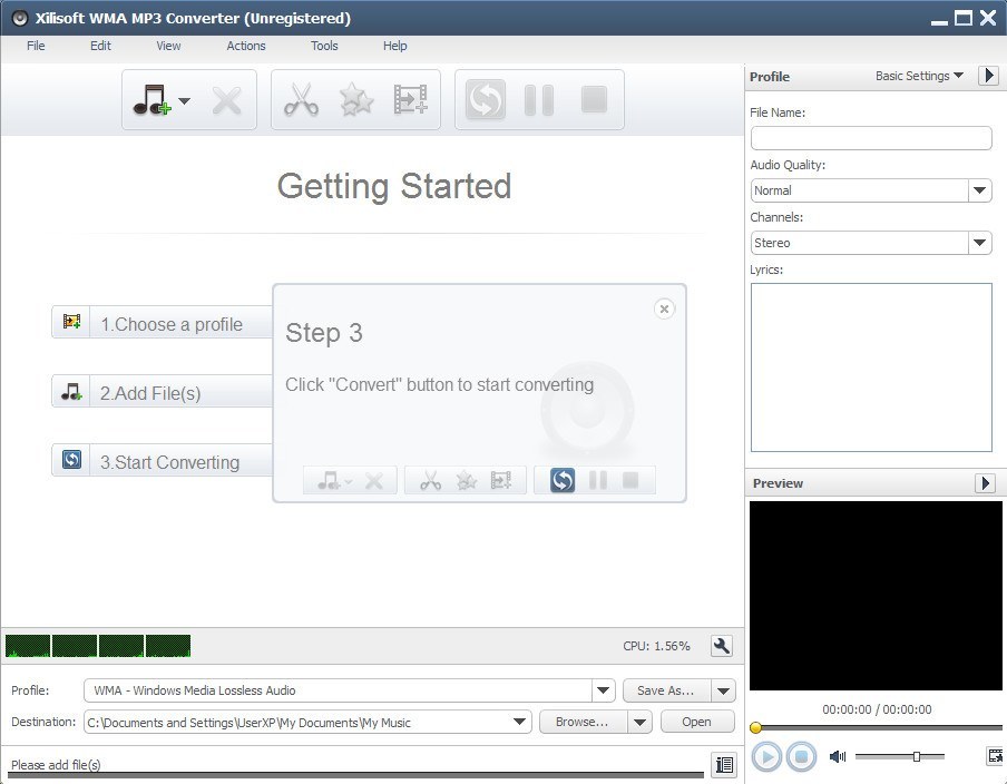 Xilisoft WMA MP3 Converter - Screenshot #3