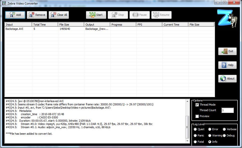 Zebra Video Converter - Screenshot #9