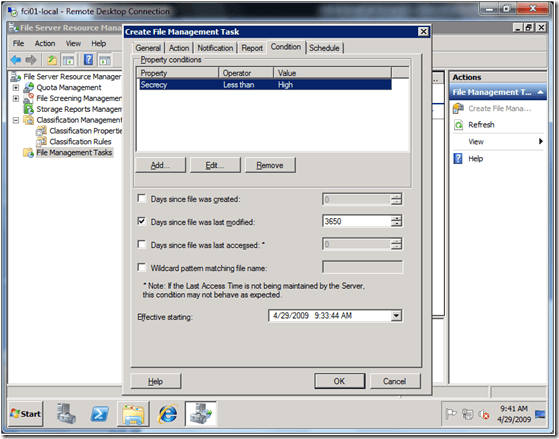 Microsoft Data Classification Toolkit for Windows Server 2008 R2 - Screenshot #1