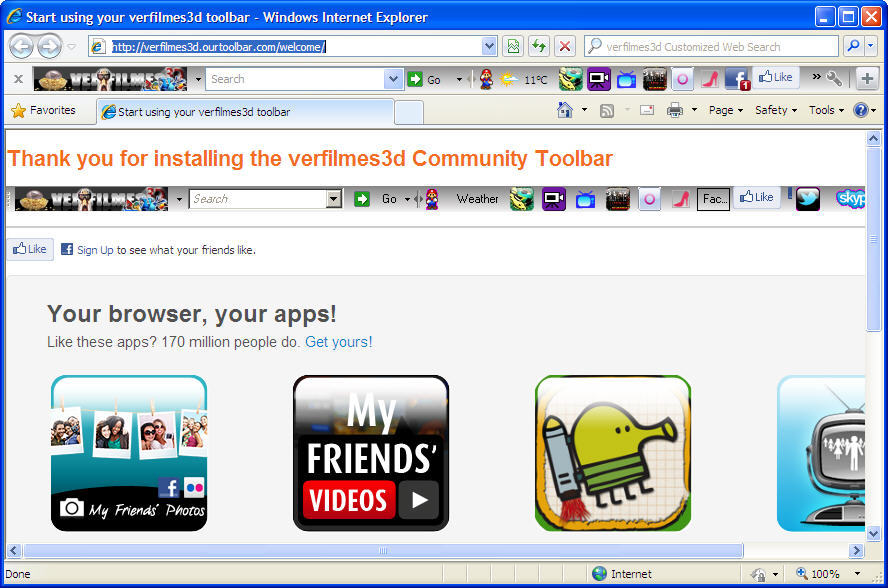 verfilmes3d Toolbar - Screenshot #1