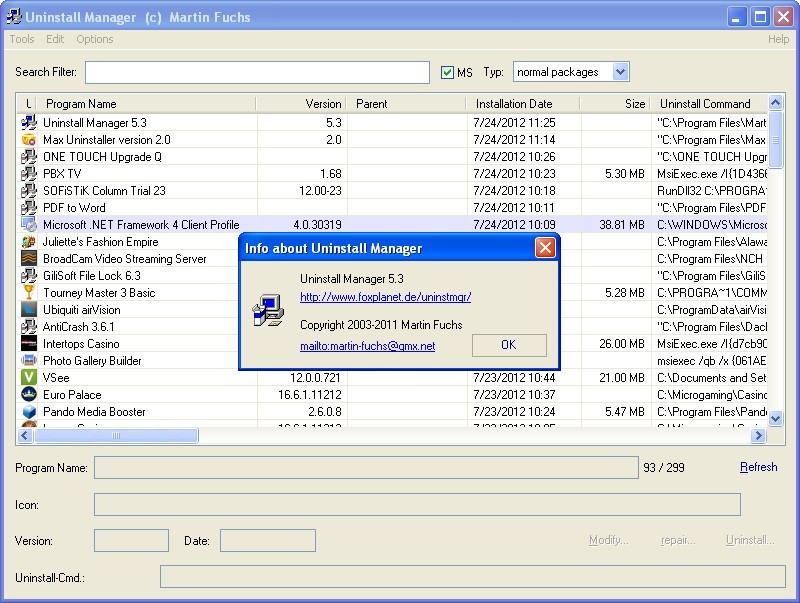Uninstall Manager - Screenshot #1