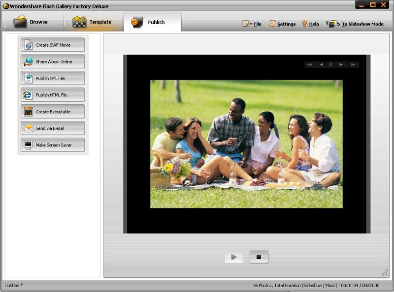Wondershare Flash Gallery Factory - Screenshot #2