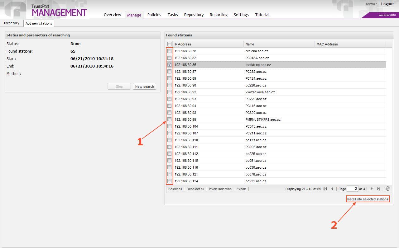 TrustPort Management - Screenshot #3