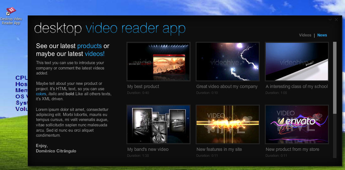 Vdo Reder Desktop Video Reader App latest version - Get best Windows software