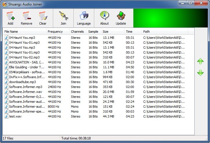 Shuangs Audio Joiner - Screenshot #5
