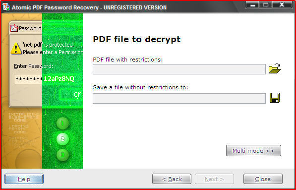 Atomic PDF Password Recovery - Screenshot #3