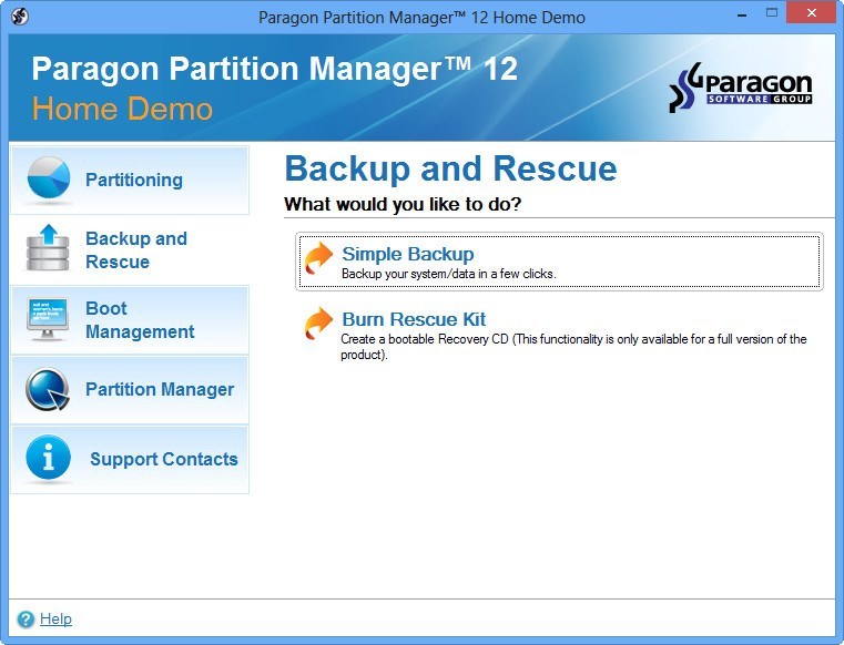 paragon partition portable