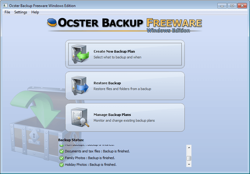 Ocster Backup Freeware Windows Edition - Screenshot #7