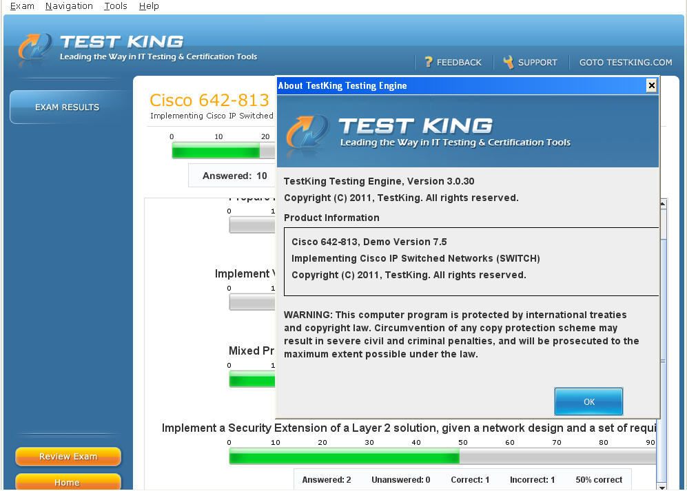 TestKing Questions and Answers for Cisco 642813 download for free