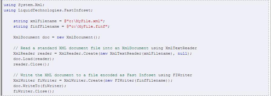 Liquid Fast Infoset for .Net Trial - Screenshot #1
