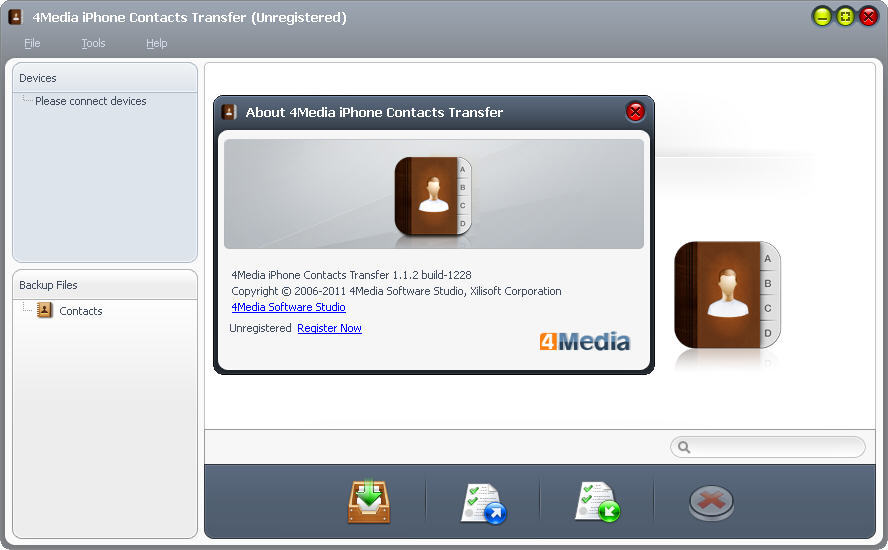 4Media iPhone Contacts Transfer - Screenshot #2