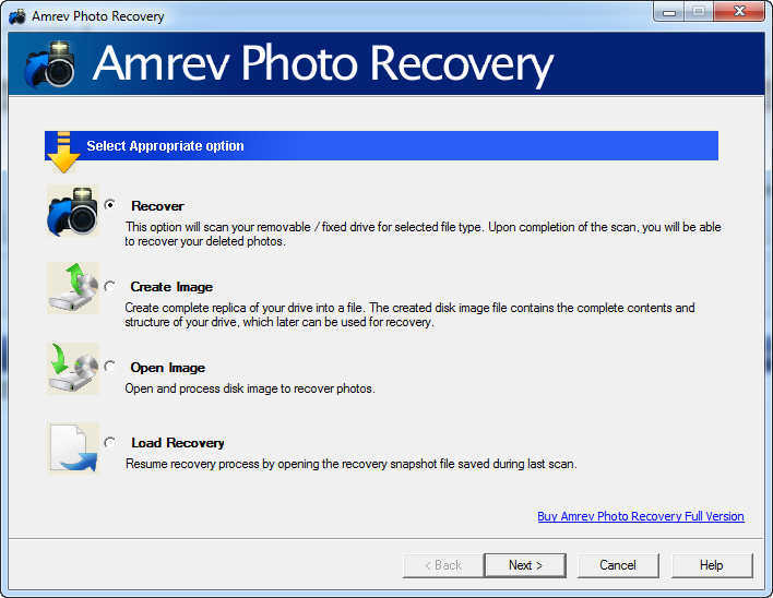 Amrev Photo Recovery - Screenshot #2