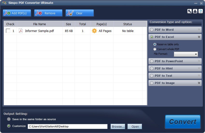Simpo Data Simpo PDF Converter Ultimate latest version - Get best Windows software