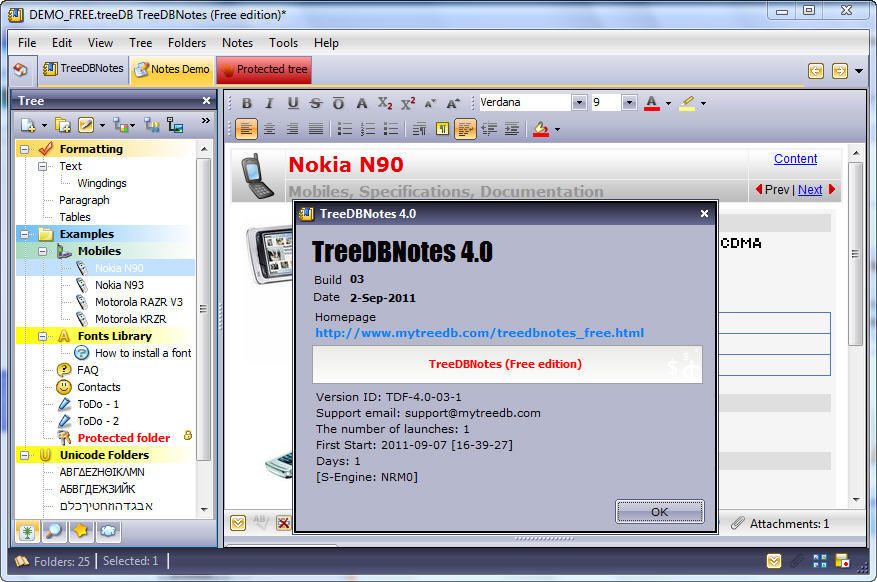 treedbnotes pro 4.50 serial