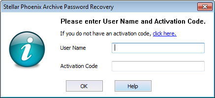 Stellar Phoenix Archive Password Recovery - Screenshot #1