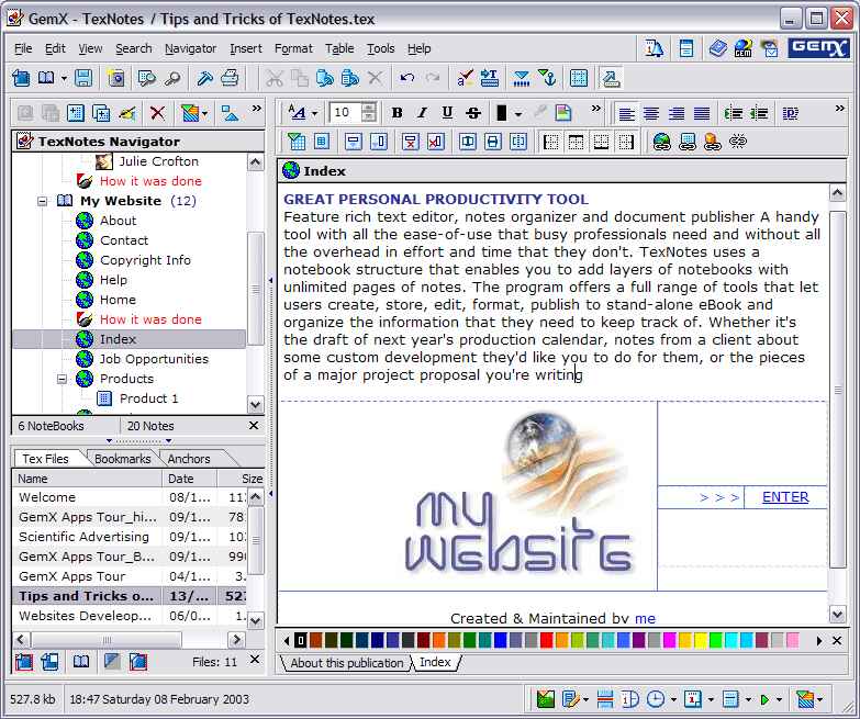 TexNotes - Screenshot #1