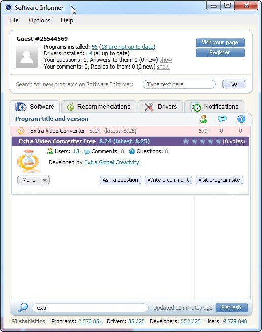 Extra Video Converter Free - Screenshot #1