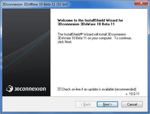 3Dconnexion 3DxWare Beta 11 (32-bit) - Screenshot #2