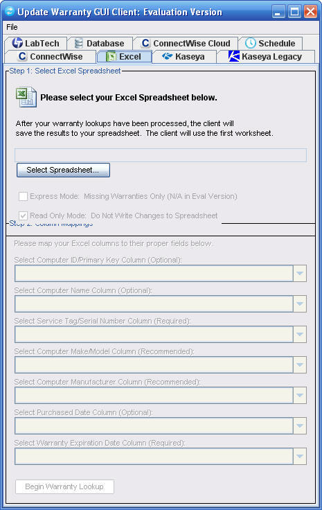 Update Warranty Application - Screenshot #1