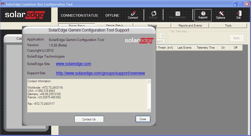 SolarEdge Combiner Box Configuration Tool - Screenshot #2