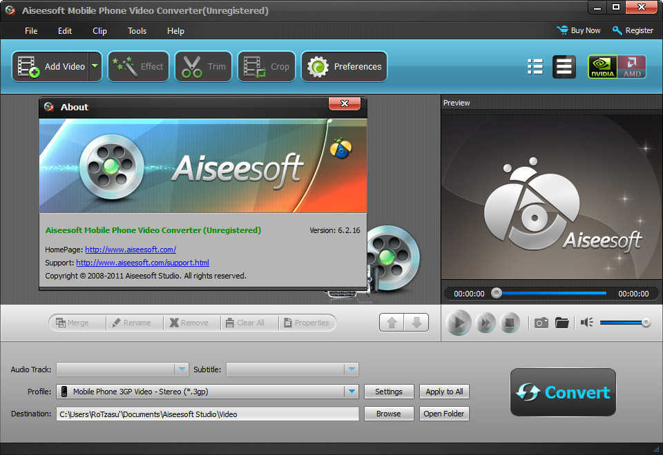 Aiseesoft Mobile Phone Video Converter - Screenshot #1
