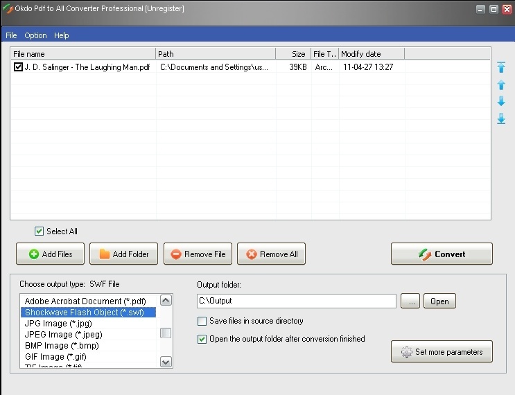 Okdo Pdf to All Converter Professional - Screenshot #18