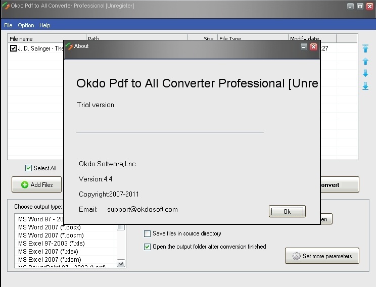 Okdo Pdf to All Converter Professional - Screenshot #16