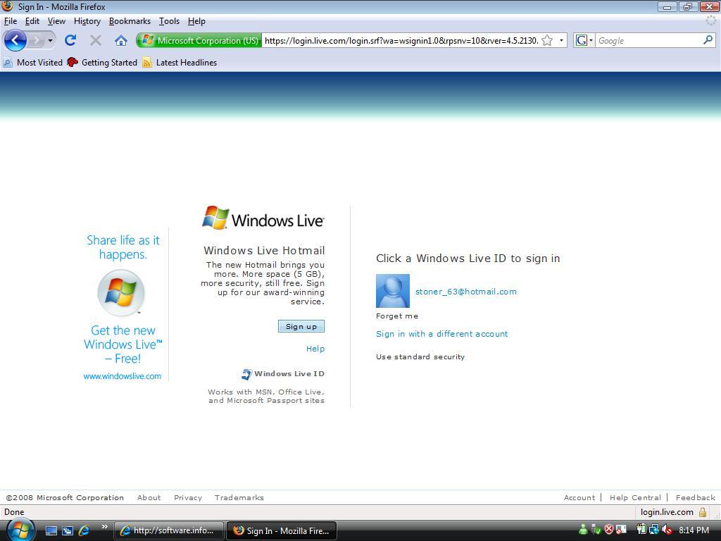Windows Live Sign-in Assistant - Screenshot #2