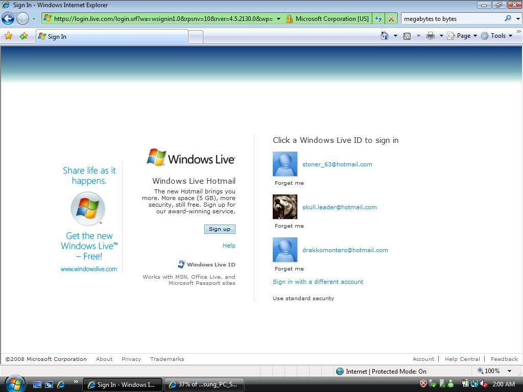 Windows Live Sign-in Assistant - Screenshot #1