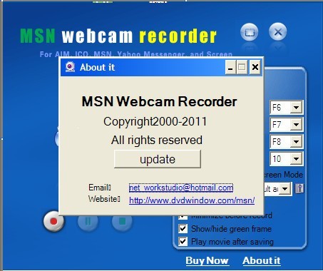 MSN Webcam Recorder download for free picture