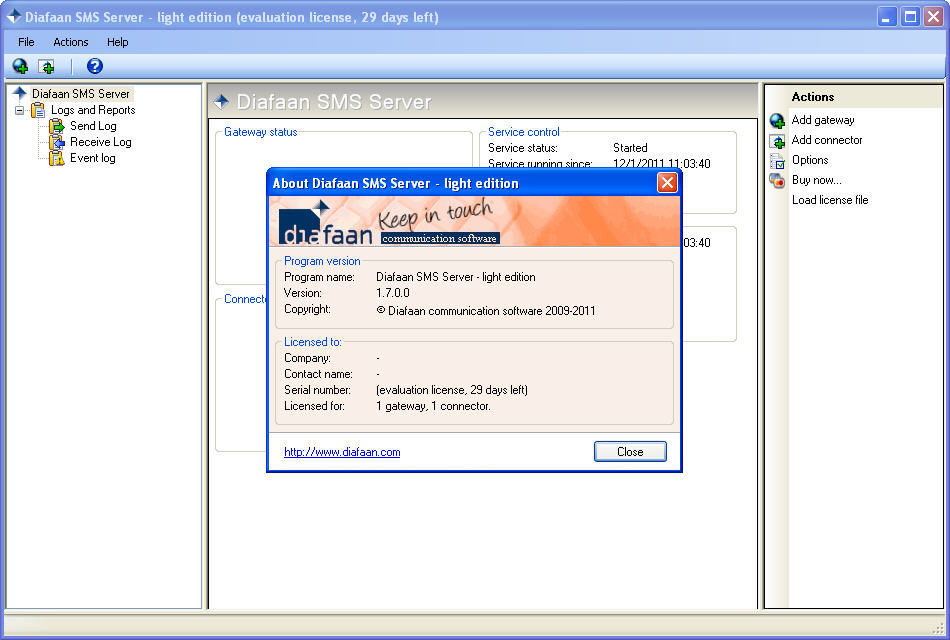 Diafaan SMS Server - Screenshot #8
