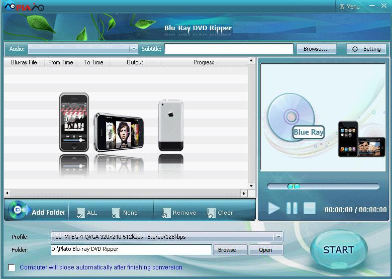 Plato Blu-ray DVD Ripper - Screenshot #1