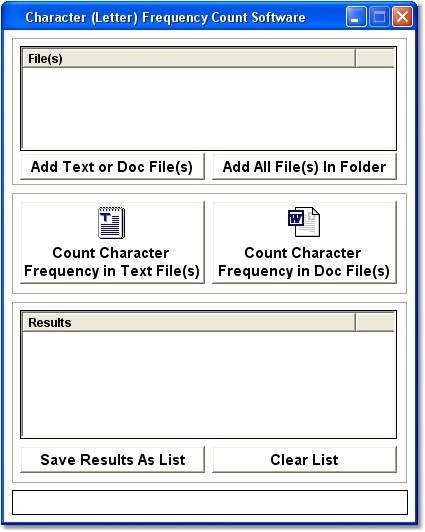Character and Letter Frequency Count Software - Screenshot #1