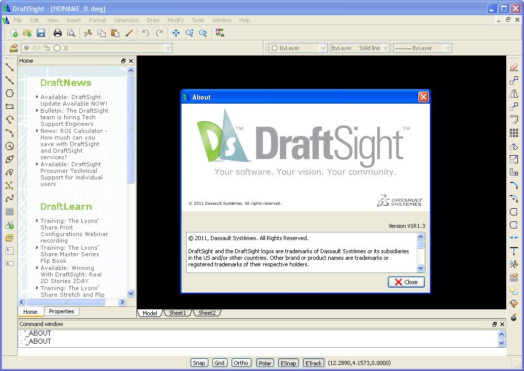 draftsight cad software win 10