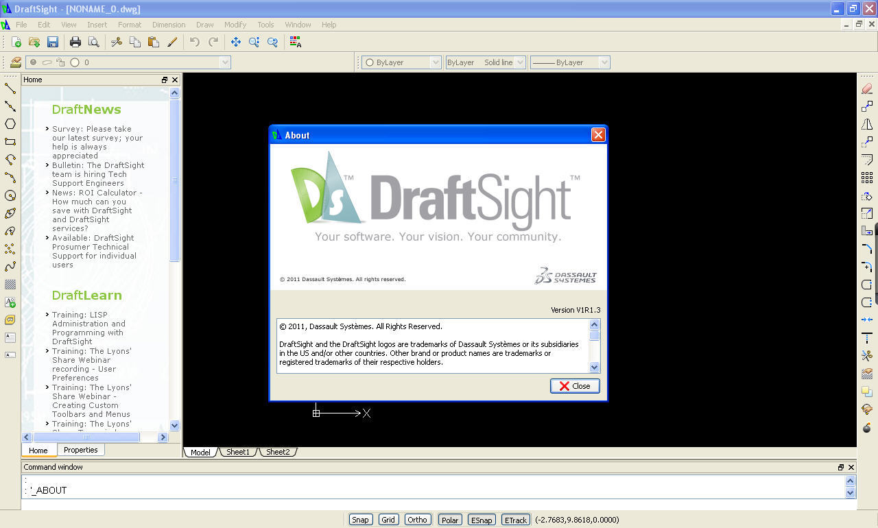draftsight 3d display