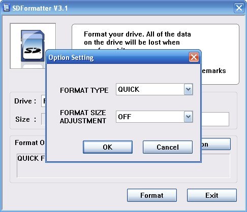 sd memory card formatter