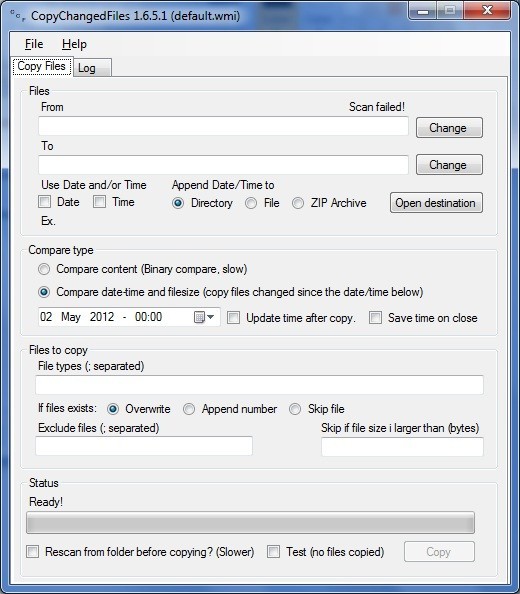 Copy Changed Files - Screenshot #2