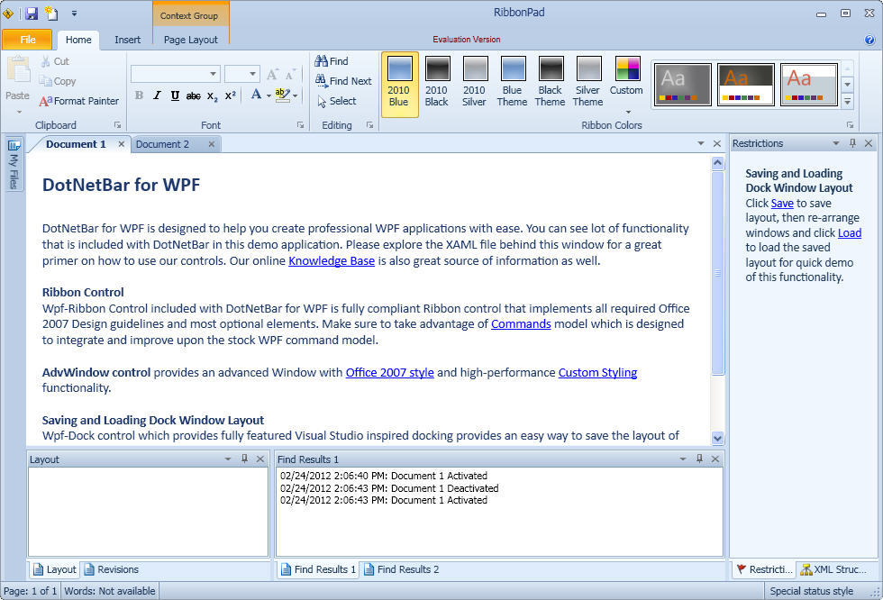 DotNetBar for WPF - Screenshot #2