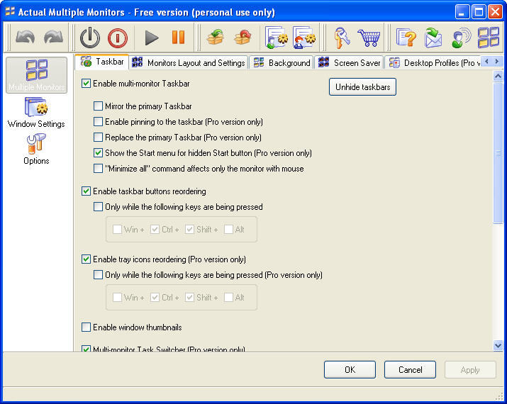 Actual Multiple Monitors 8.15.0 download the last version for windows