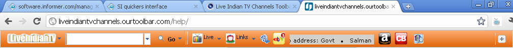 Live Indian TV Channels Toolbar - Screenshot #2