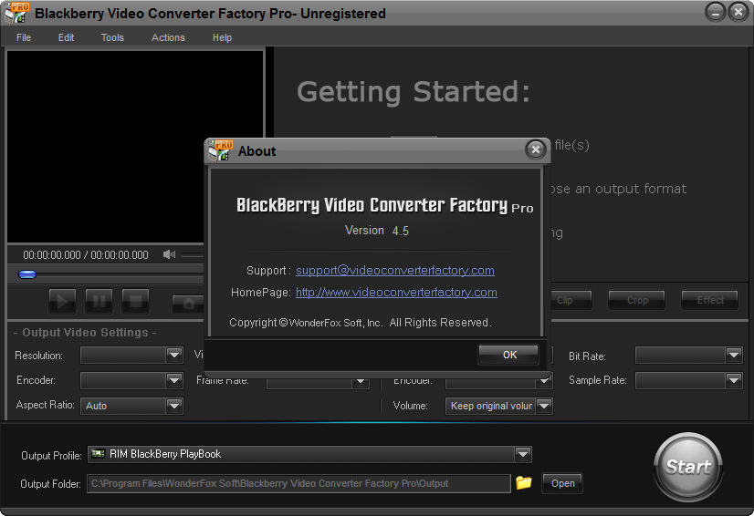 Blackberry Video Converter Factory Pro - Screenshot #4