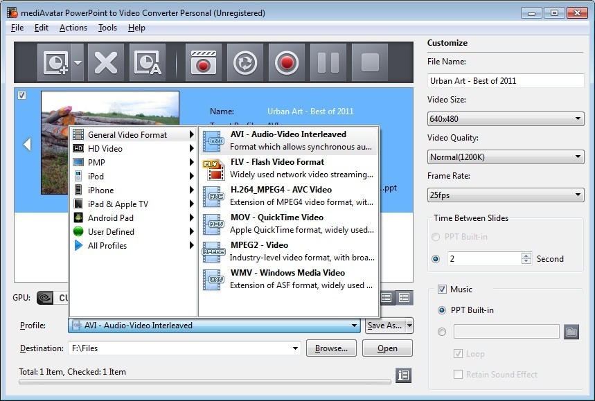 mediAvatar PowerPoint to Video Converter Personal - Screenshot #4