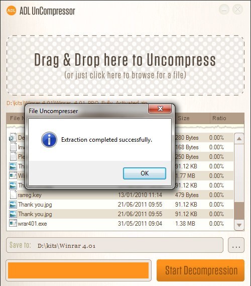 ADL Uncompressor - Screenshot #1