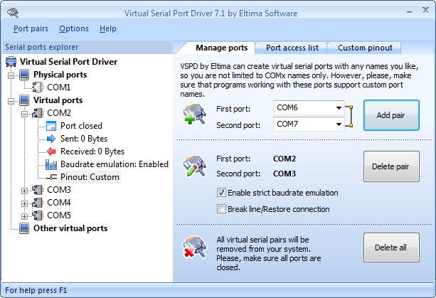 Virtual Serial Port Driver - Screenshot #9