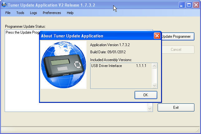 Tuner Update Application - Screenshot #3